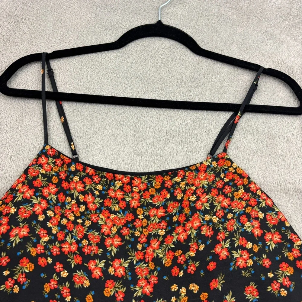 Intimately Free People Let‎ Me Love Satin Cami Womens S Black Floral Whimsigoth